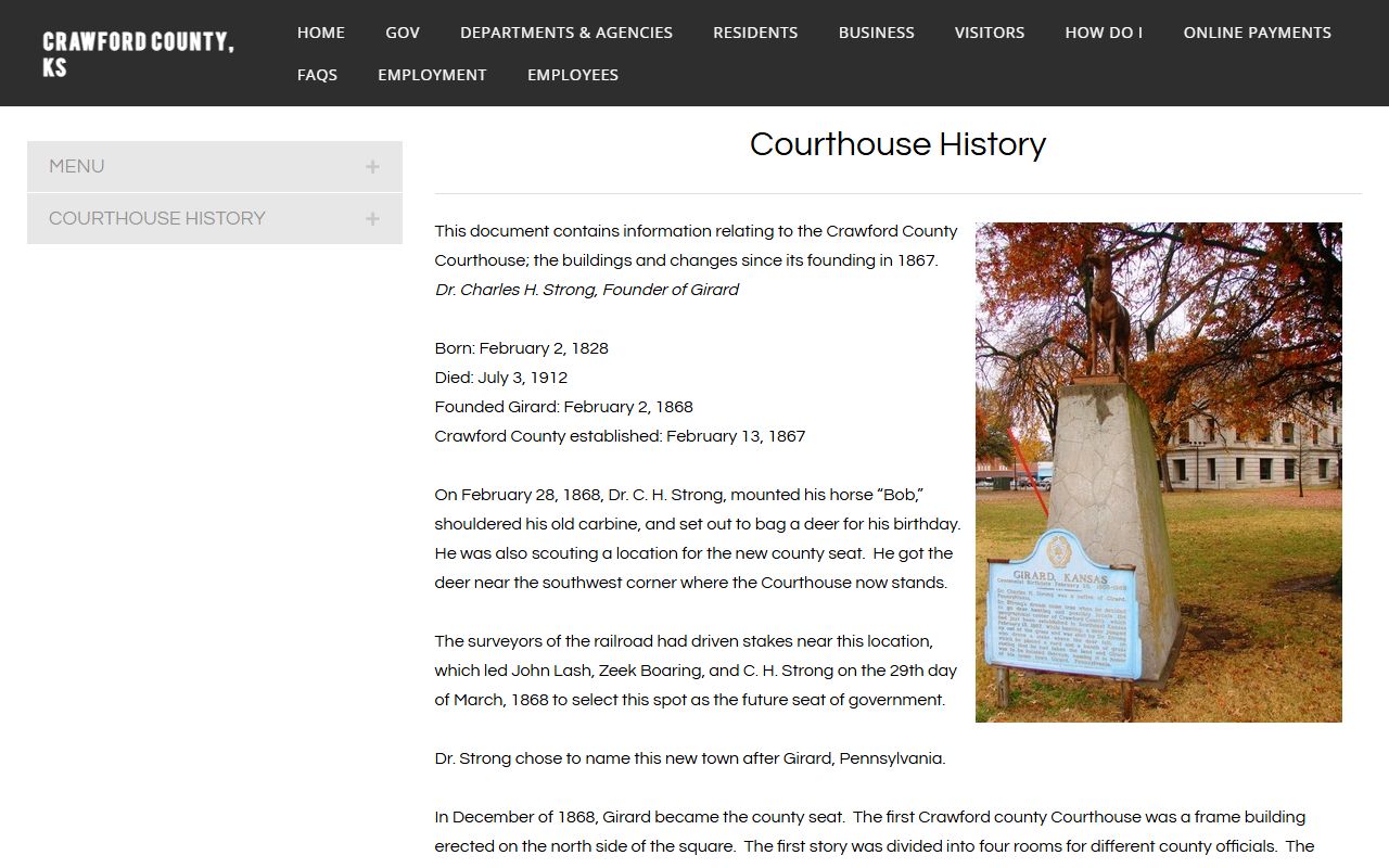 Crawford County District Court courthouse history page