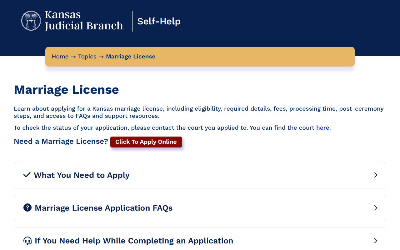 Crawford County marriage records Kansas marriage license instructions