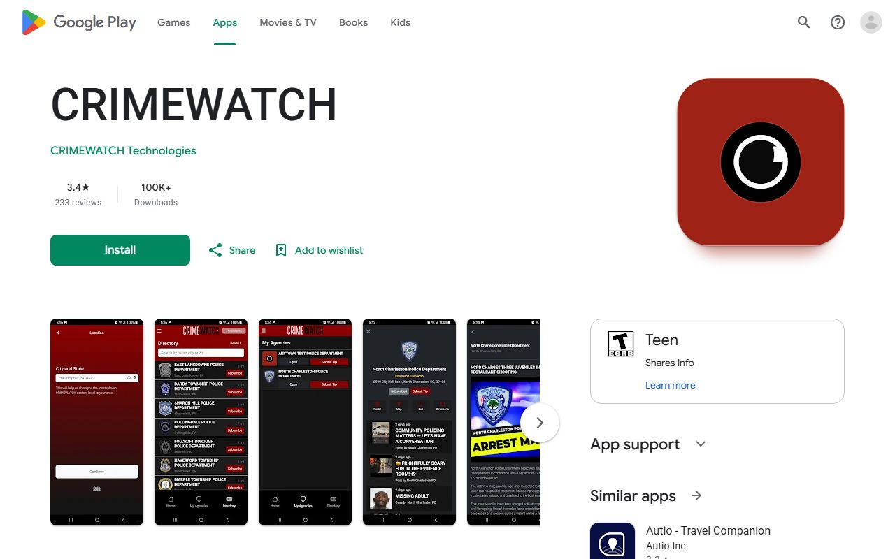 Crawford County warrant records CRIMEWATCH Google Play listing